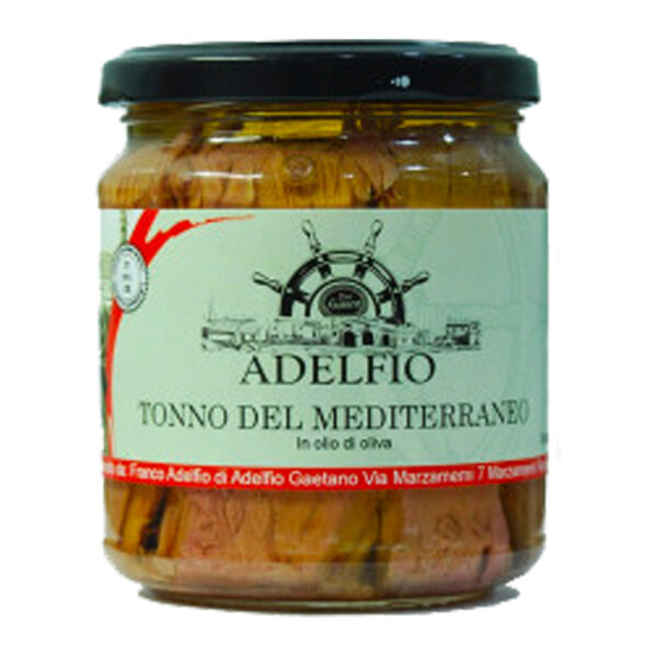 Tonno del mediterraneo all'olio d'oliva vaso 300 gr