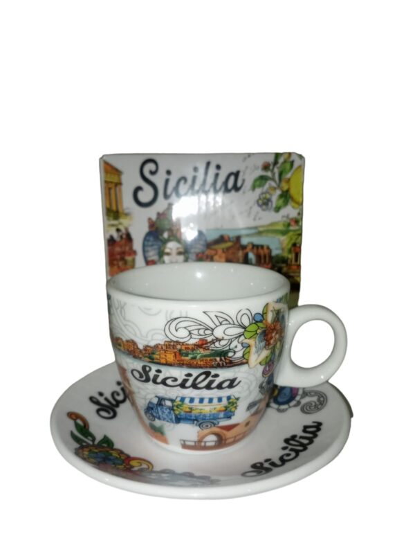 Tazza Sicilia con piattino - immagine 2