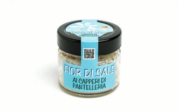 FIOR DI SALE AROMATIZZATO AI CAPPERI DI PANTELLERIA DA 120 GR.