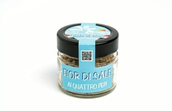 Fior di sale ai quattro pepi 120gr