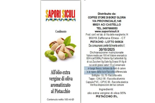 Olio al pistacchio 100 ml - immagine 2