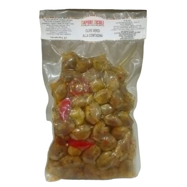 Olive verdi alla contadina 250 gr - immagine 3