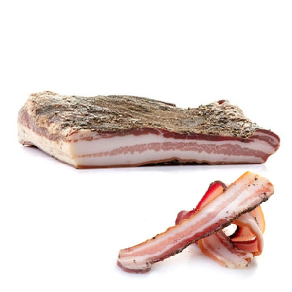 Pancetta tesa con pepe nero